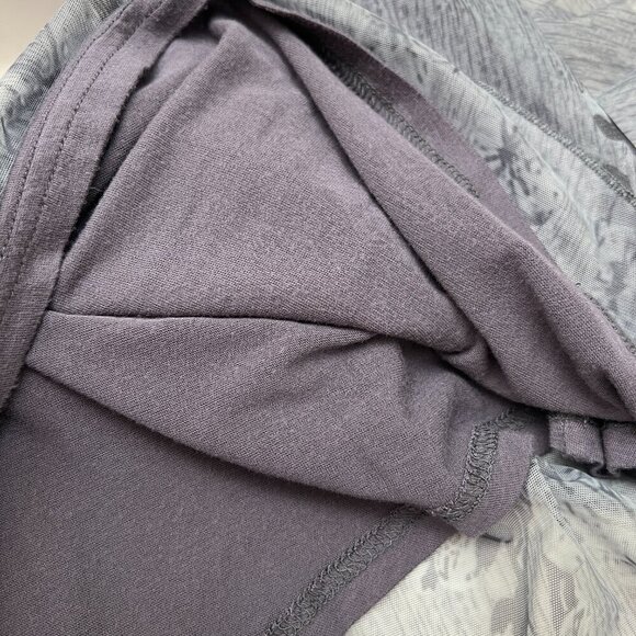 Sese Code Elegant Blue Floral Sheer Overlay Women's Career Blouse Top Size 3XL - Picture 7 of 9